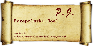 Przepolszky Joel névjegykártya